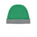 Зеленая шапка с серым отворотом Naumi | Фото 1