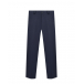 Темно-синие брюки slim fit Dal Lago | Фото 1