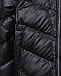 Черная пуховая куртка с логотипом на манжетах  | Фото 5