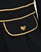 Черное платье с золотым лого Moschino | Фото 3