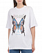 Белая футболка с принтом &quot;Бабочка&quot; MSGM | Фото 6