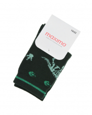 Темно-зеленые носки с принтом "динозавры"