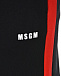 Черные спортивные брюки с красными лампасами MSGM | Фото 6