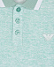 Футболка-поло мятного цвета с лого Emporio Armani | Фото 3