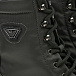 Ботинки с лого в тон, серые Emporio Armani | Фото 6