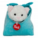 Мягкая игрушка &quot;Котёнок в сумочке с бантиком&quot; 15x18x15 см Trudi | Фото 2