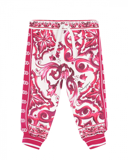 Спортивные брюки с принтом &quot;майолика&quot; Dolce&Gabbana | Фото 1