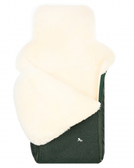 Зеленый конверт в коляску &quot;Premium Welss&quot;, натуральная овчина Hesba , арт. 1700693 | Фото 2