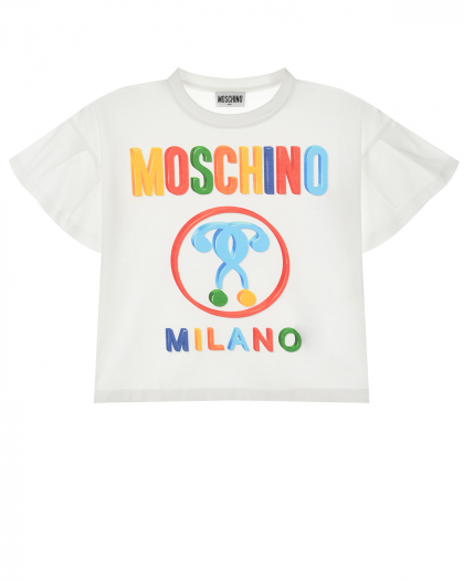 Футболка с расклешенными рукавами Moschino | Фото 1