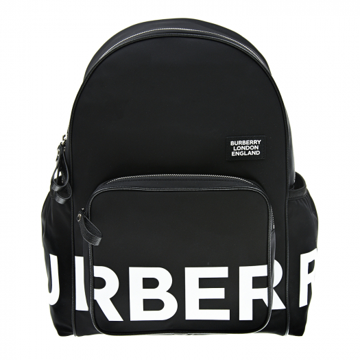 Черный рюкзак с белым логотипом, 38x24x12 см Burberry | Фото 1