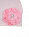 Розовая шапка с цветочной аппликацией и стразами Regina | Фото 3