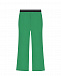 Зеленые брюки с черным поясом на резинке MSGM | Фото 2