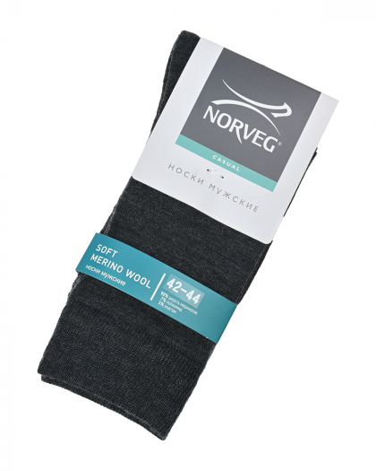 Носки Soft Merino Wool, темно-серые Norveg | Фото 1