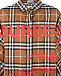 Бежевое платье в клетку с логотипом Burberry | Фото 4