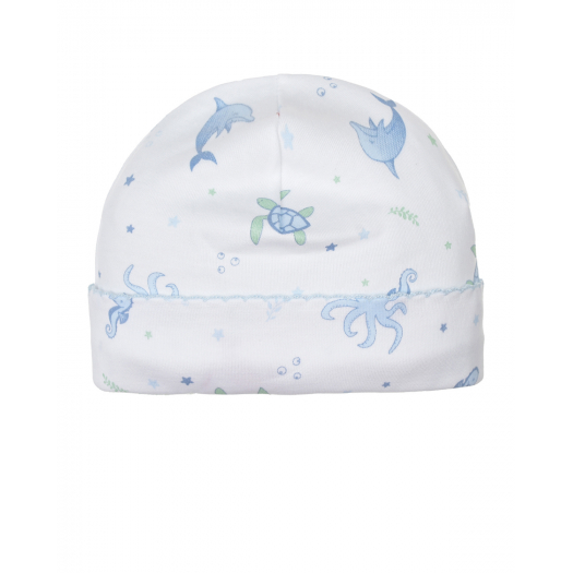 Белая шапка с принтом &quot;UNDER THE SEA&quot; Lyda Baby | Фото 1