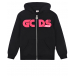 Черная спортивная куртка с логотипом цвета фуксии GCDS | Фото 1