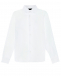 Однотонная хлопковая рубашка белого цвета Dal Lago | Фото 1