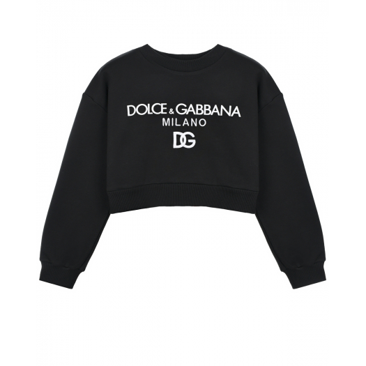 Укороченный свитшот с контрастным лого Dolce&Gabbana | Фото 1