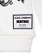 Белый свитшот с принтом &quot;Герб&quot; Dolce&Gabbana | Фото 5