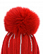 Красная шапка с помпоном и стразами Joli Bebe | Фото 3