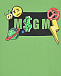 Зеленая футболка с лого и смайлом MSGM | Фото 3