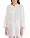 Удлиненная белая рубашка 120% Lino | Фото 8