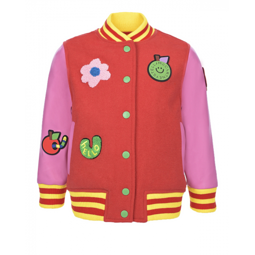 Куртка-бомбер в стиле color block Stella McCartney | Фото 1