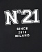 Черная футболка с крупным лого No. 21 | Фото 3