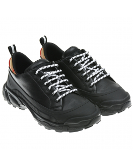 Черные кроссовки из кожи Burberry Черный, арт. 8043652 A1189 | Фото 1