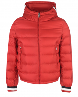 Красная стеганая куртка с капюшоном Moncler Красный, арт. 1A00069 C0011 455 | Фото 1