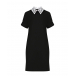 Черное платье с белым воротником Vivetta | Фото 1