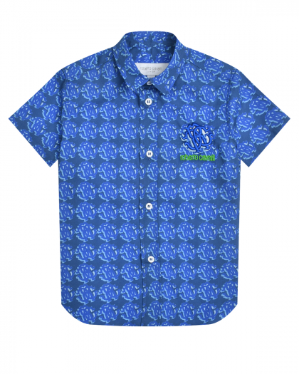 Рубашка со сплошным лого Roberto Cavalli | Фото 1