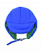 Двухстронняя шапка-ушанка, синий/зеленый Yves Salomon | Фото 3