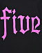 Черная футболка с розовым принтом &quot;five&quot; 5 Preview | Фото 3
