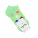 Зеленые спортивные носки в разноцветный горошек Happy Socks | Фото 1
