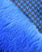 Синие варежки с принтом &quot;гусиная лапка&quot; Ploomlé | Фото 3