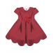 Красное атласное платье с цветком на талии Baby A | Фото 1