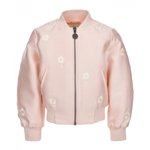 Розовая куртка-бомбер с вышивкой Stella McCartney | Фото 1