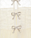 Платье кремового цвета с серебристыми бантами Saloni | Фото 11