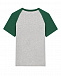 Серая футболка с зелеными рукавами No. 21 | Фото 2
