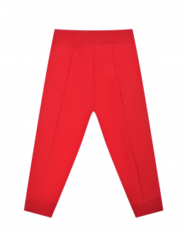 Красные спортивные брюки с оборками Monnalisa Красный, арт. 390410 0022 0043 | Фото 2
