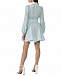 Льняное мини-платье с жемчужными пуговицами, голубое Forte dei Marmi Couture | Фото 4