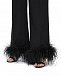 Черные брюки палаццо с отделкой перьями ALINE | Фото 8