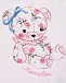 Розовая футболка с принтом &quot;медвежонок&quot; Monnalisa | Фото 3