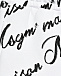 Шорты на резинке с принтом логотипа прописью, белые MSGM | Фото 3