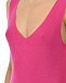 Трикотажное платье миди с V вырезом, розовое Pietro Brunelli | Фото 11