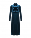 Платье SARA с воротником стойкой, синее Pietro Brunelli | Фото 1