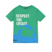 Зеленая футболка &quot;Respect the Locals&quot; с музыкальным брелоком Yporque | Фото 1