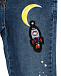 Skinny fit джинсы с аппликациями Monnalisa | Фото 4