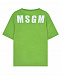 Зеленая футболка с лого MSGM | Фото 2